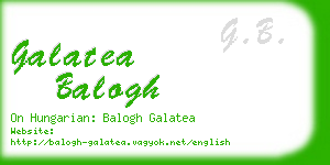 galatea balogh business card